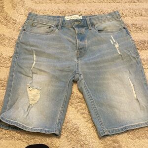 Topman distressed shorts